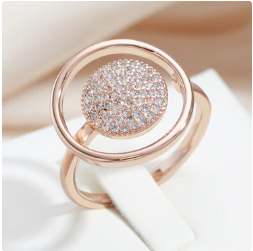 Beth™ - Adjustable ring in 18-carat rose gold plated