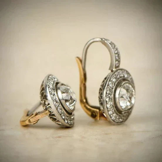 Hanna™ - Vintage Silver Earrings with Zirconia