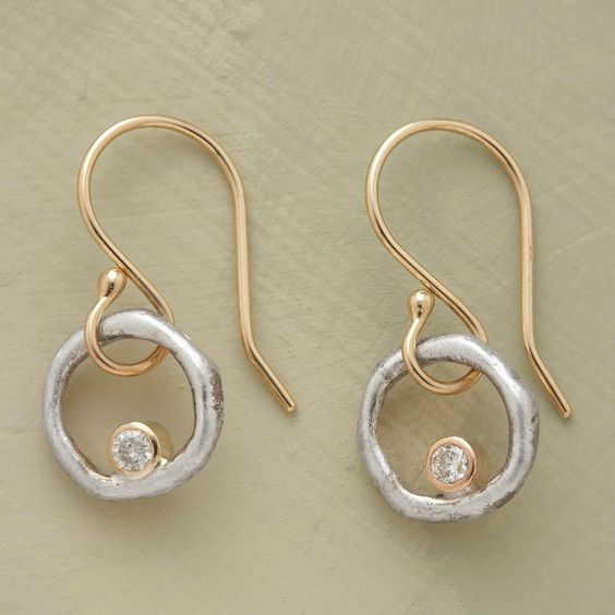 Chlea™ - Vintage gold and silver earrings