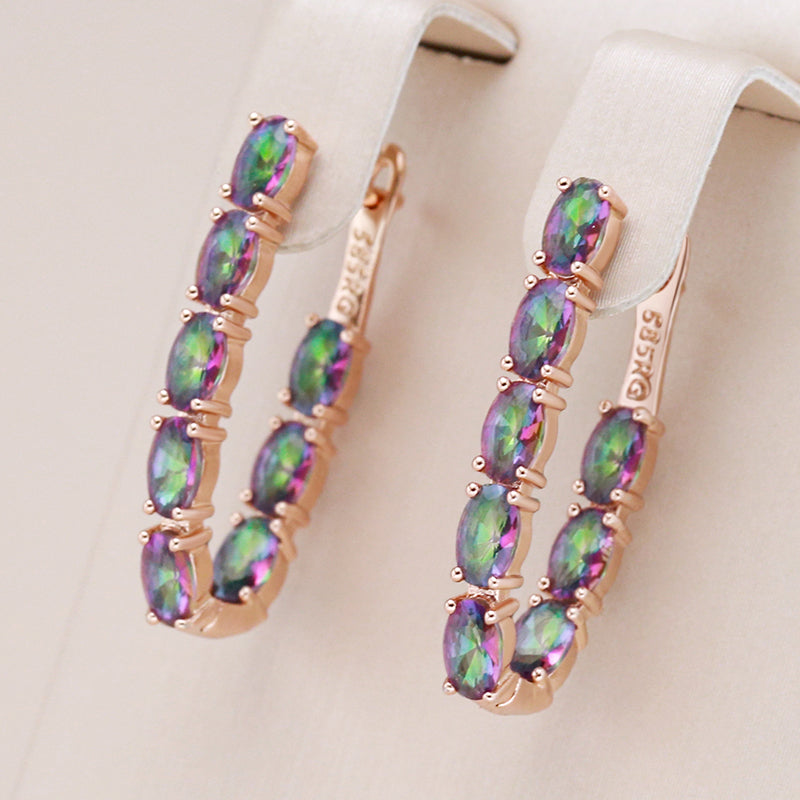 Glenda™ - rose gold plated Zircon Earrings