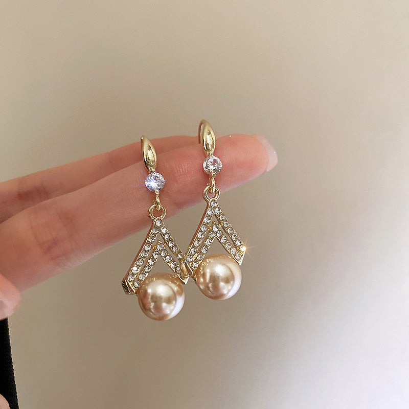 Arlene™ gold-plated natural pearl earrings