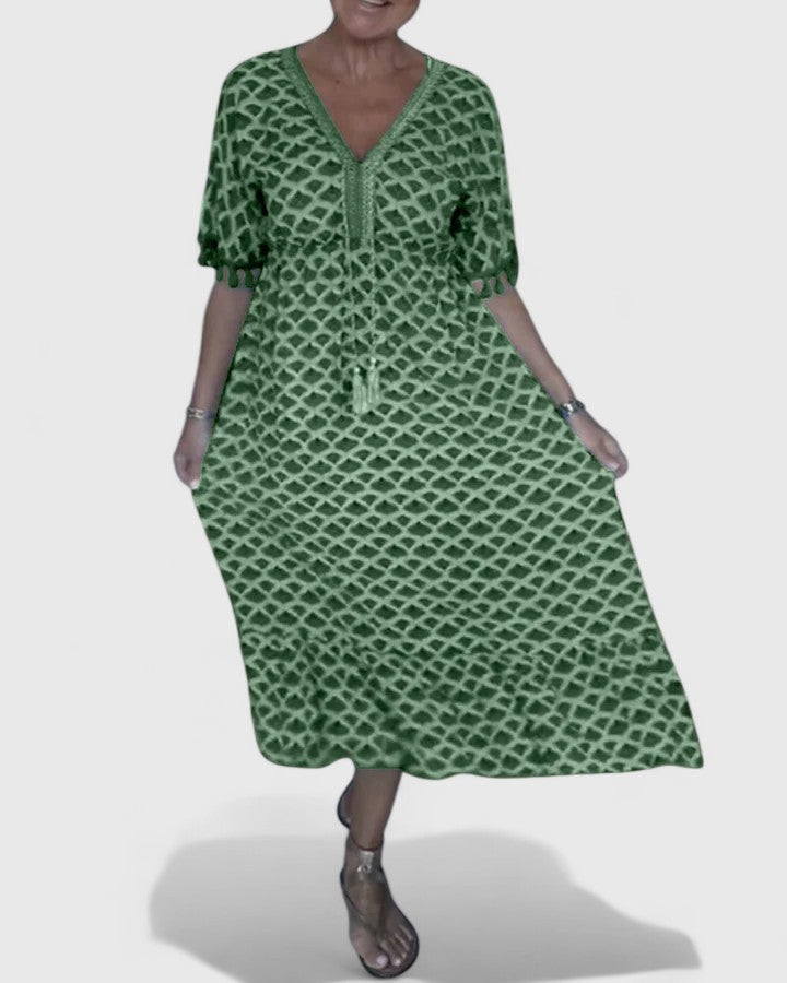 Evy | V-Neck Casual Printed Dress