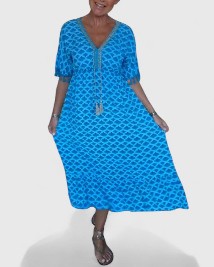 Evy | V-Neck Casual Printed Dress