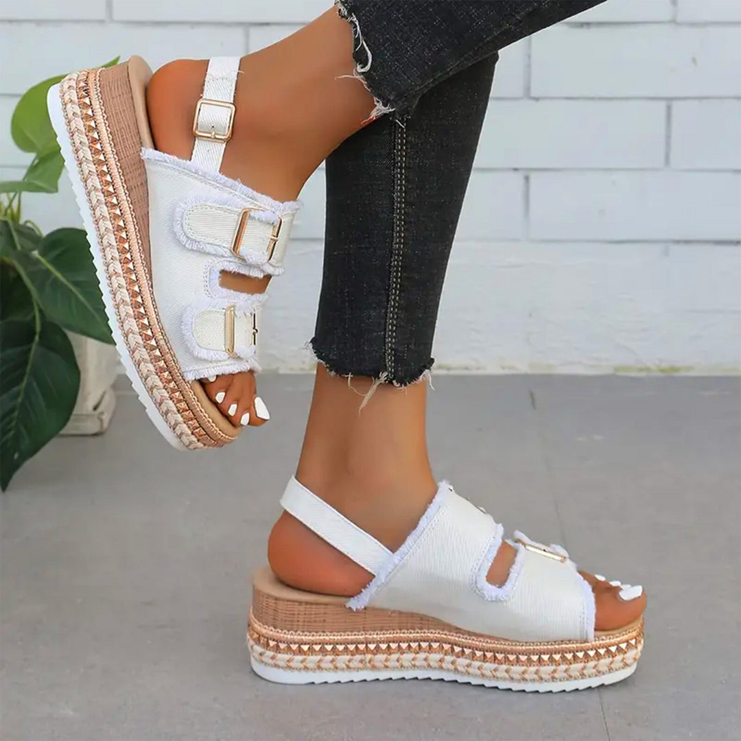 Alia™ | Casual Denim Wedges