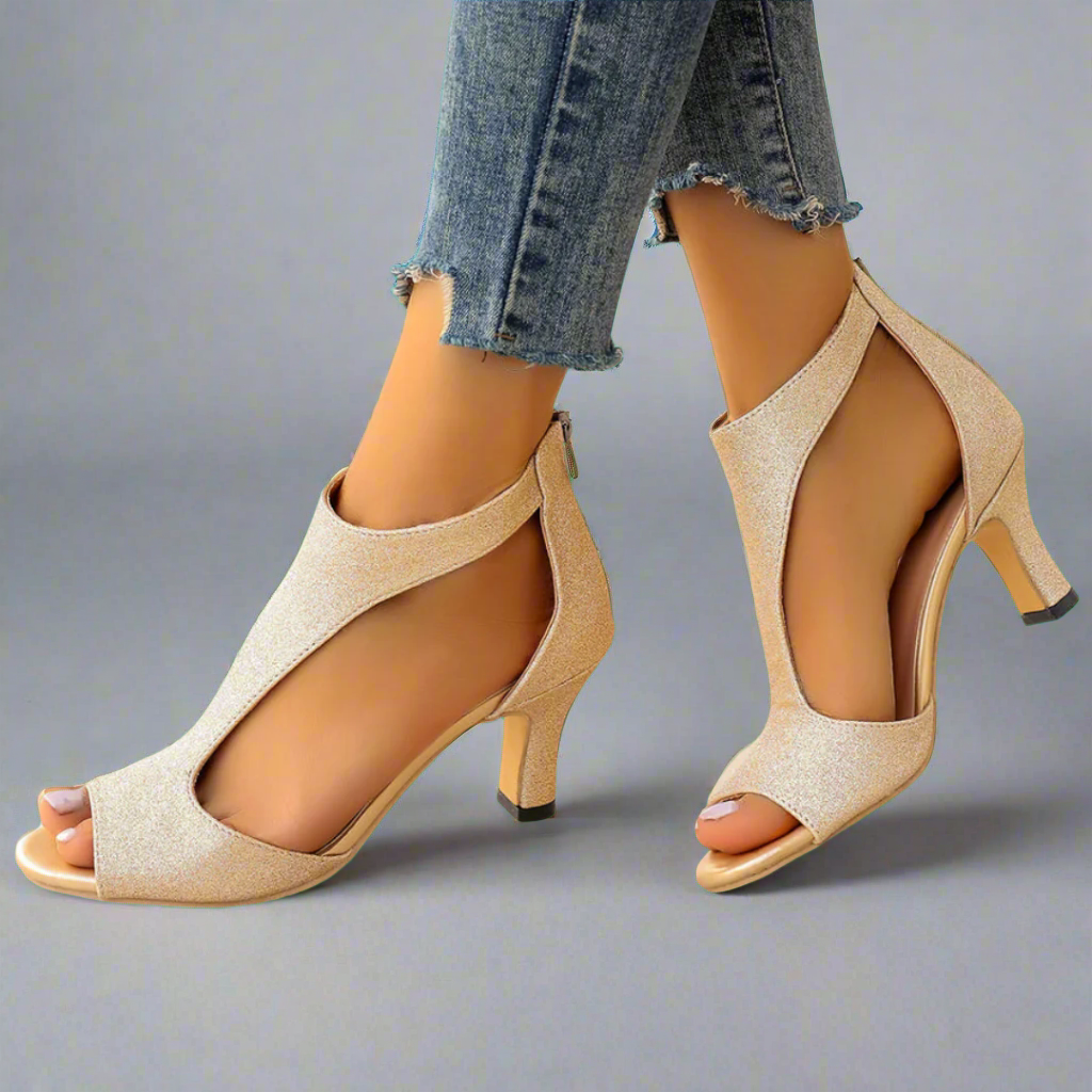 Heidrun | Elegant Comfort Sandals with Heel