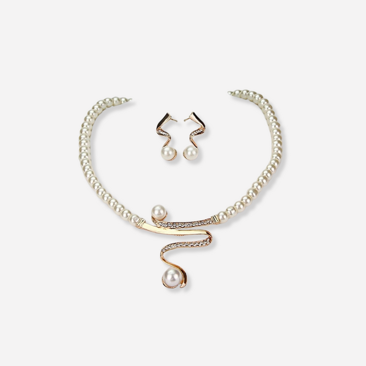 Venus™ | Pearl Necklace + Earrings
