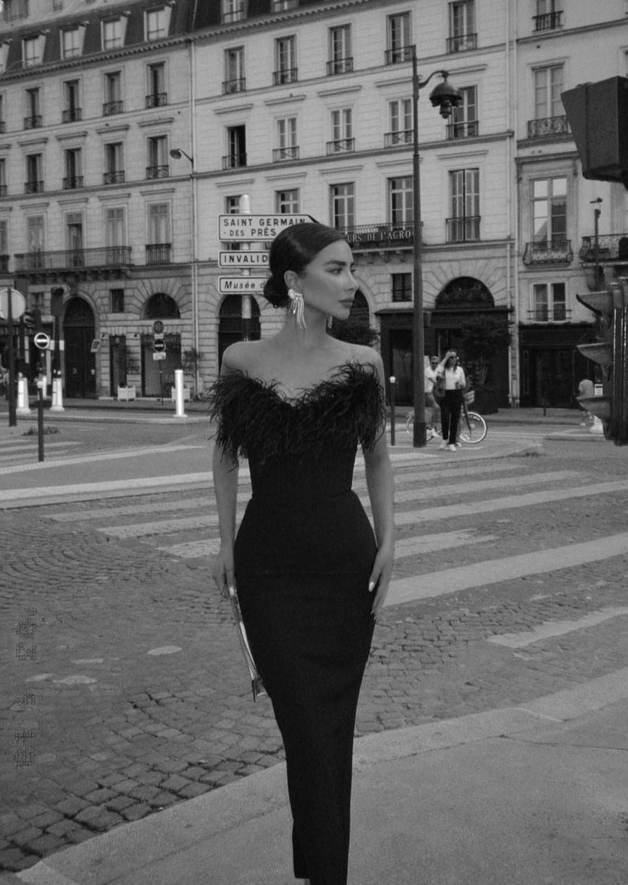 Amy | Luxurious Feather Dress