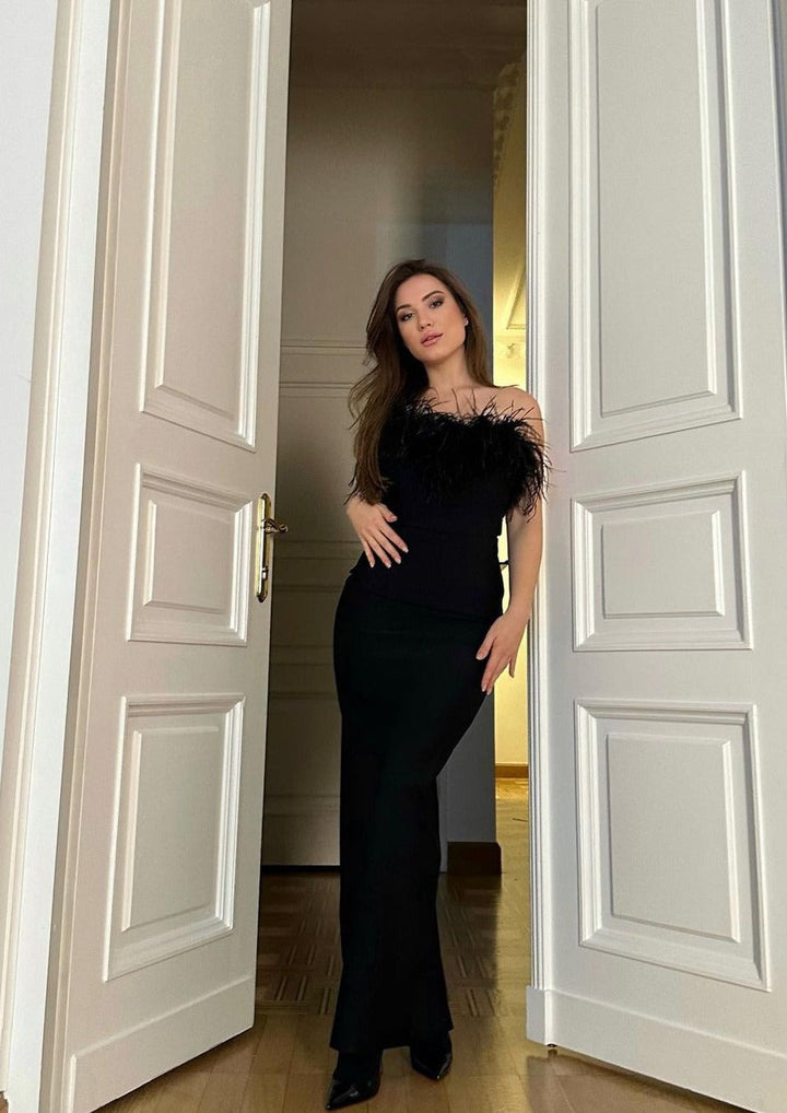 Amy | Luxurious Feather Dress