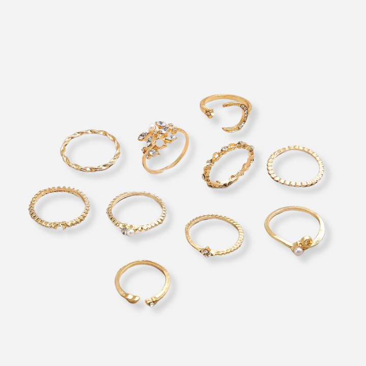 Milly™ | Bohemian Set of 10 Rings