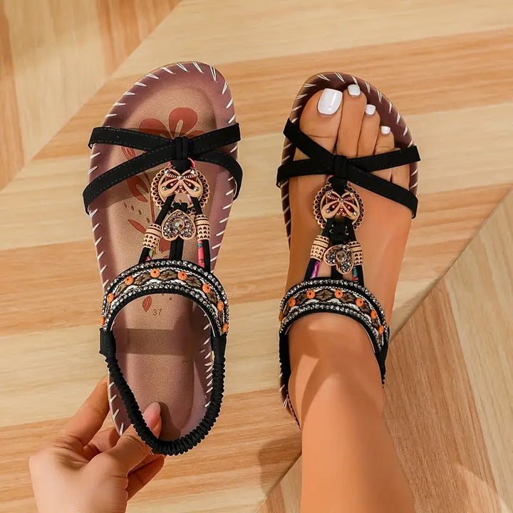 Kyra | Butterfly Flat Sandals