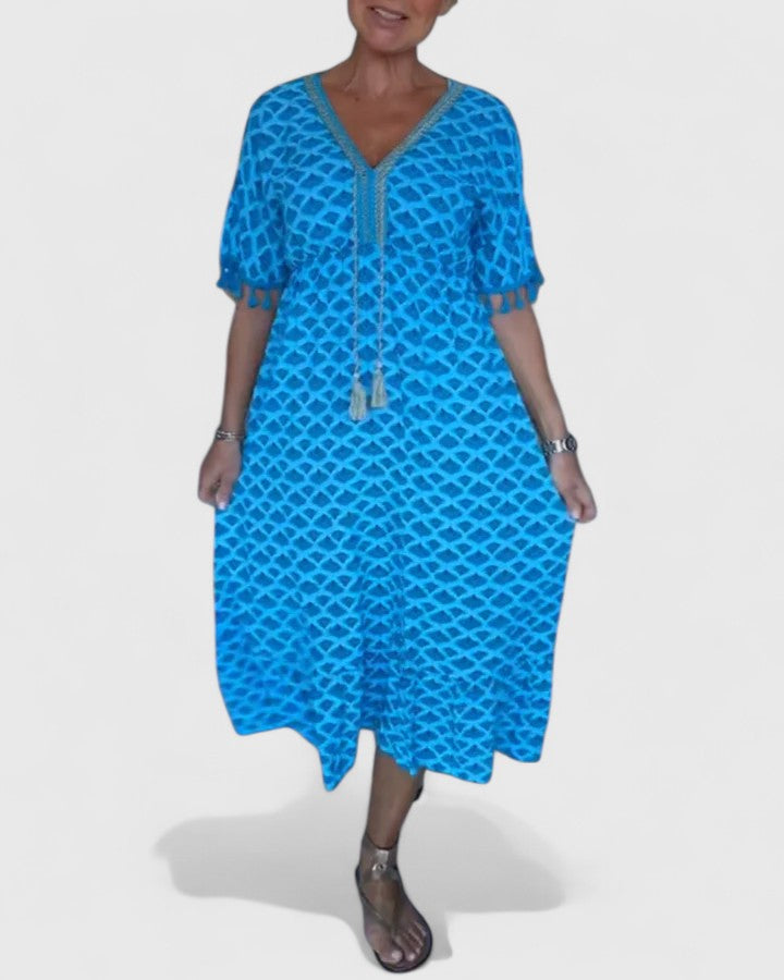 Evy | V-Neck Casual Printed Dress