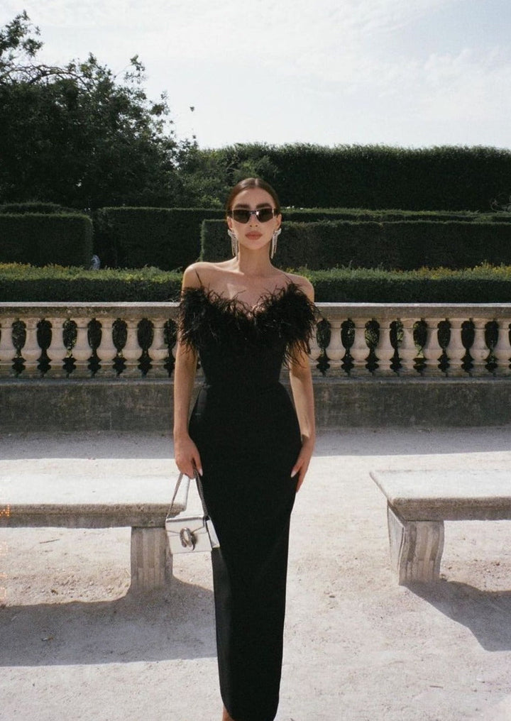 Amy | Luxurious Feather Dress