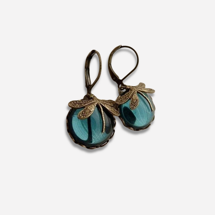 Dragonfly™ | Earrings in Antique Gold