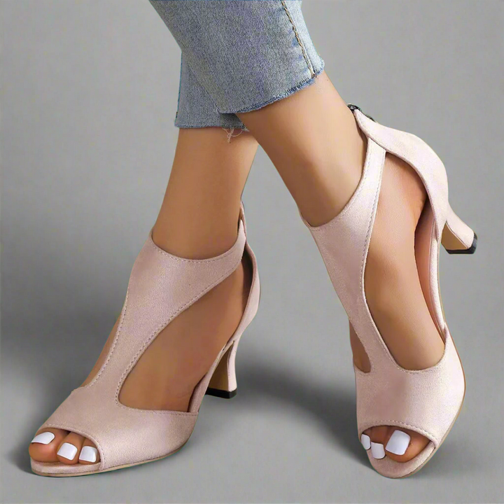 Heidrun | Elegant Comfort Sandals with Heel