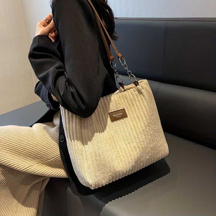 Harper™ - Soft corduroy shoulder bag