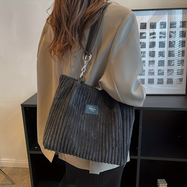 Harper™ - Soft corduroy shoulder bag