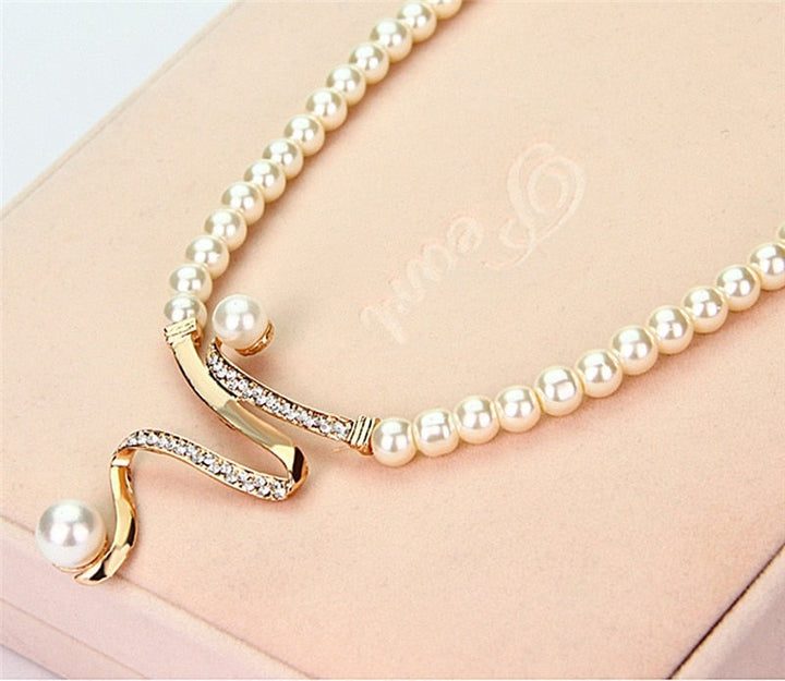 Venus™ | Pearl Necklace + Earrings