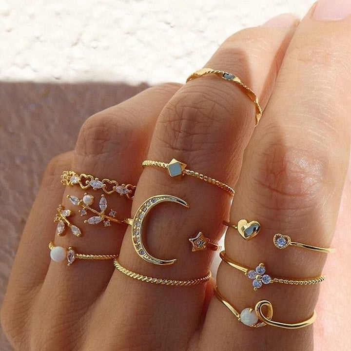 Milly™ | Bohemian Set of 10 Rings