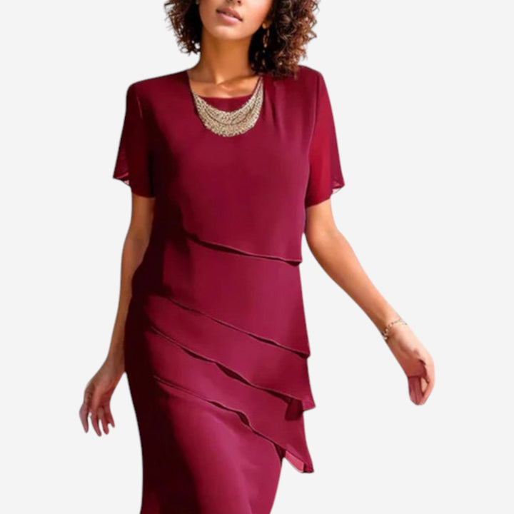 Amara™ Pleated Chiffon Dress