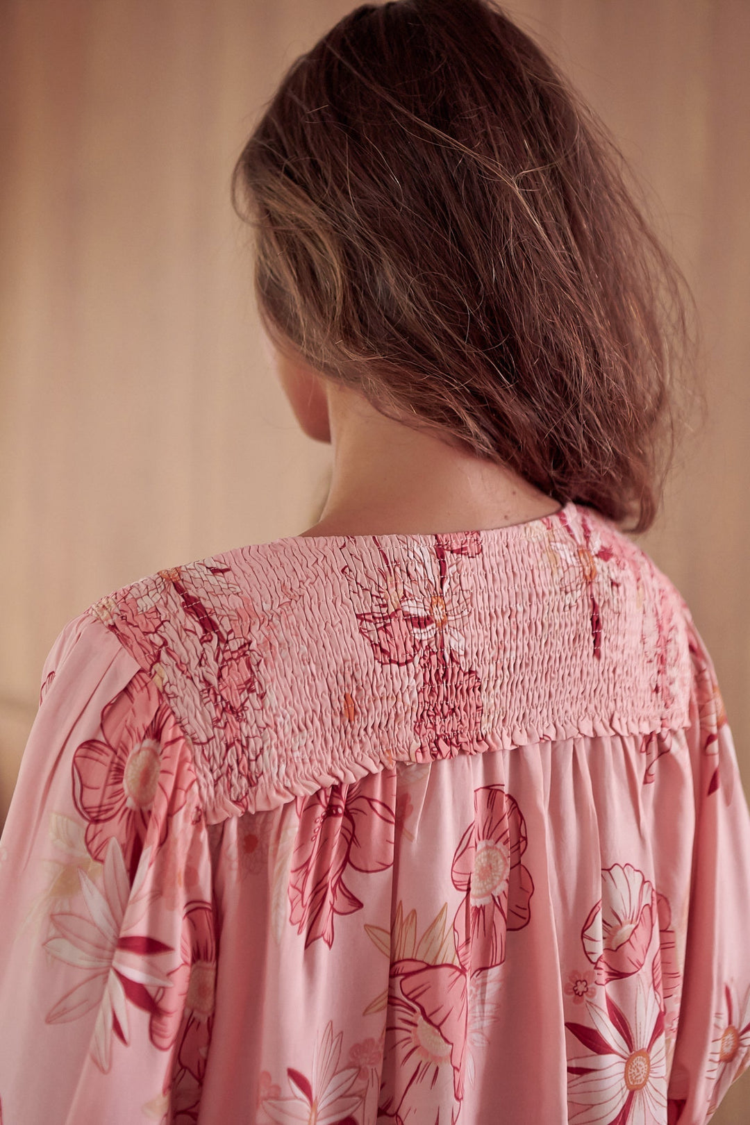 JAASE - Rue Top: Pull Over Top with Neck Tie in Beliss Print