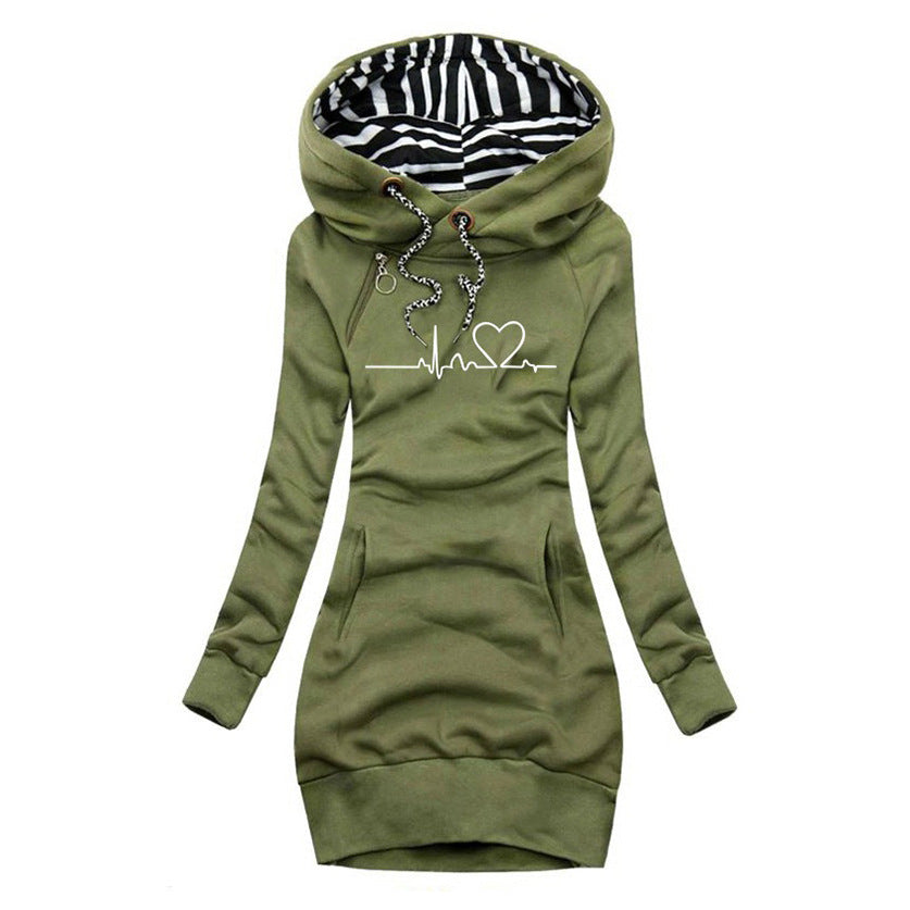 Cécile™ | Heartbeat Printed Sweater Dress
