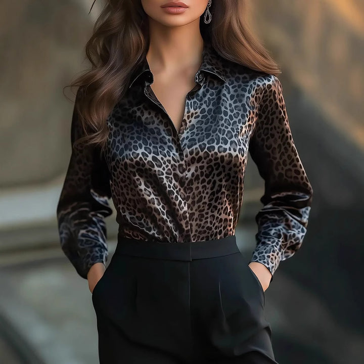 Serpent Luxe | Satin Print Blouse