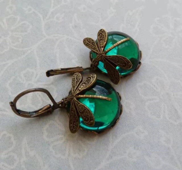 Dragonfly™ | Earrings in Antique Gold