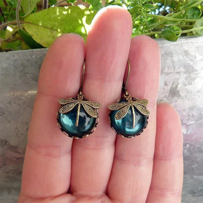 Dragonfly™ | Earrings in Antique Gold