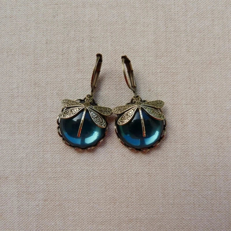 Dragonfly™ | Earrings in Antique Gold