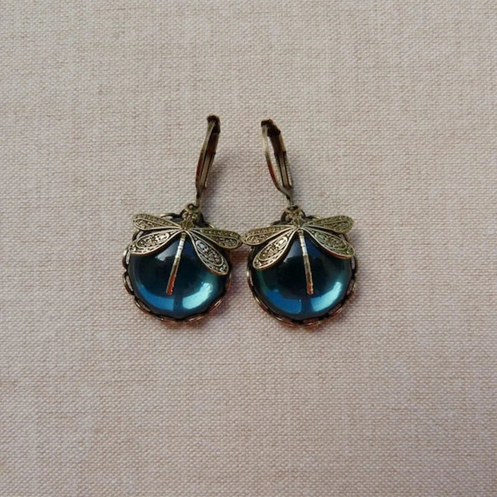 Dragonfly™ | Earrings in Antique Gold
