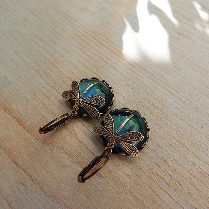 Dragonfly™ | Earrings in Antique Gold