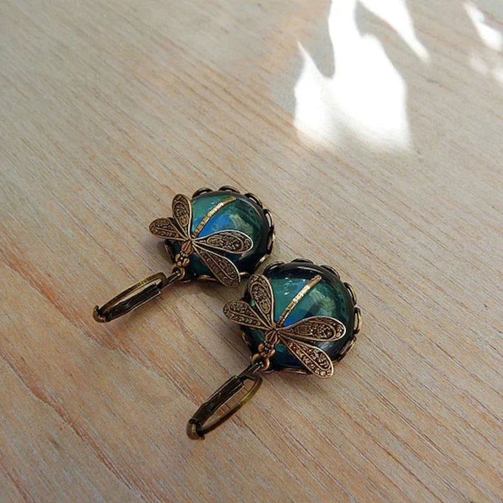 Dragonfly™ | Earrings in Antique Gold