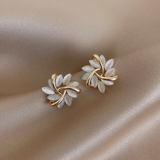 Lucy™ | Sonja Luxe Earrings of White Opal