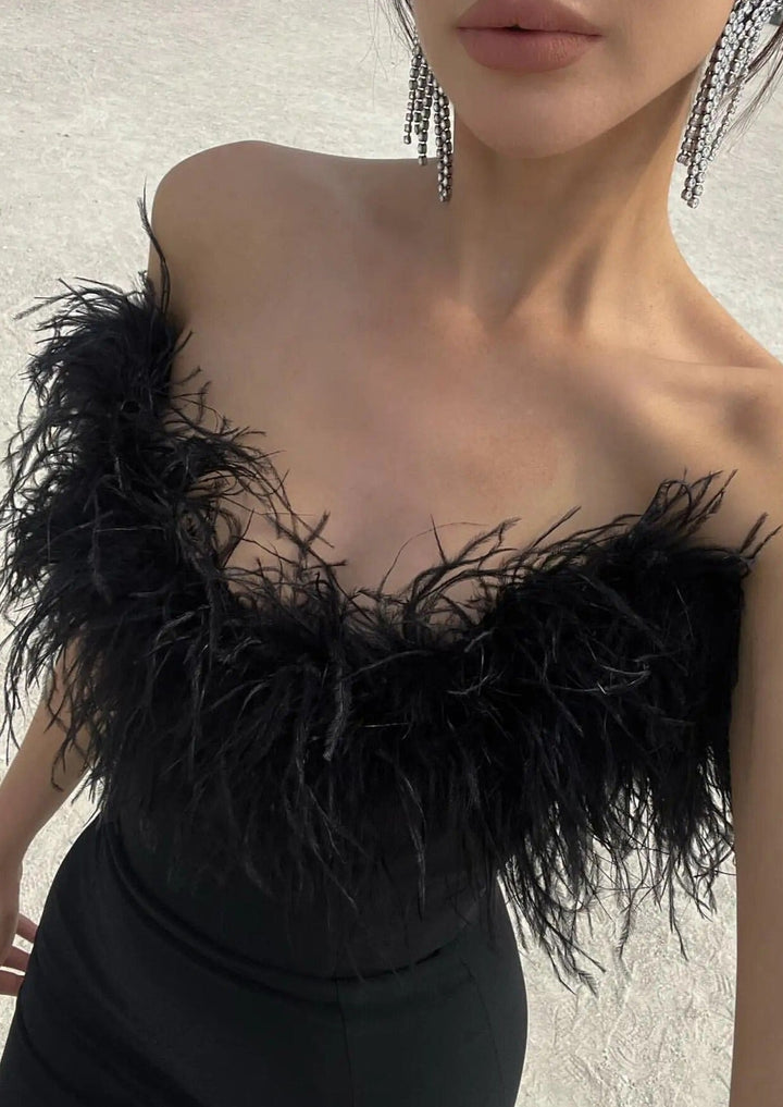 Amy | Luxurious Feather Dress