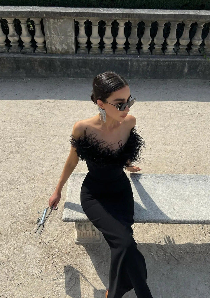 Amy | Luxurious Feather Dress