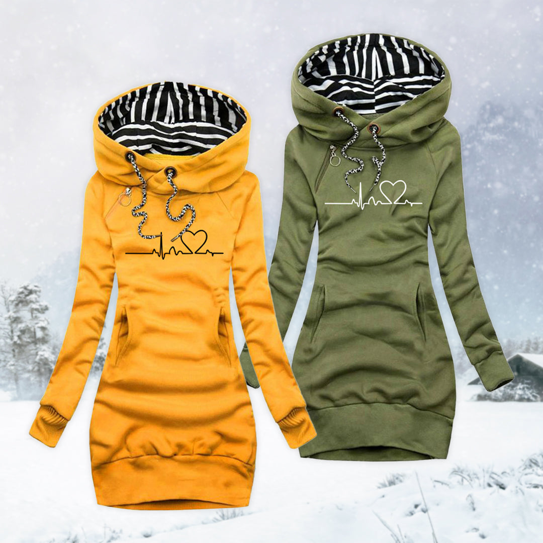 Cécile™ | Heartbeat Printed Sweater Dress