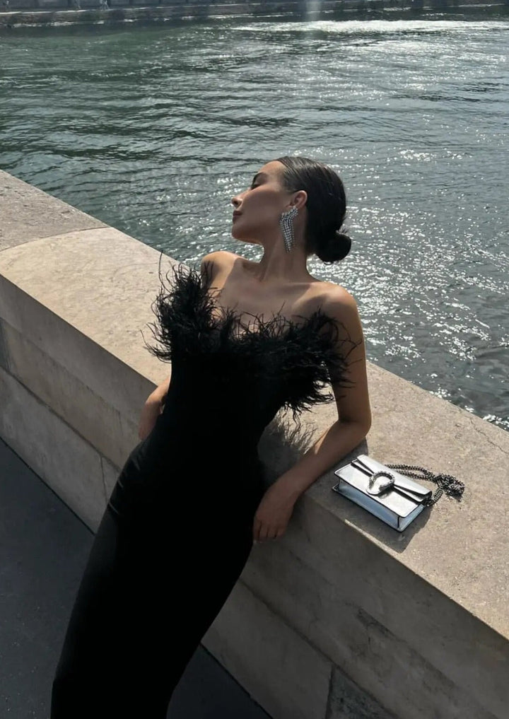 Amy | Luxurious Feather Dress