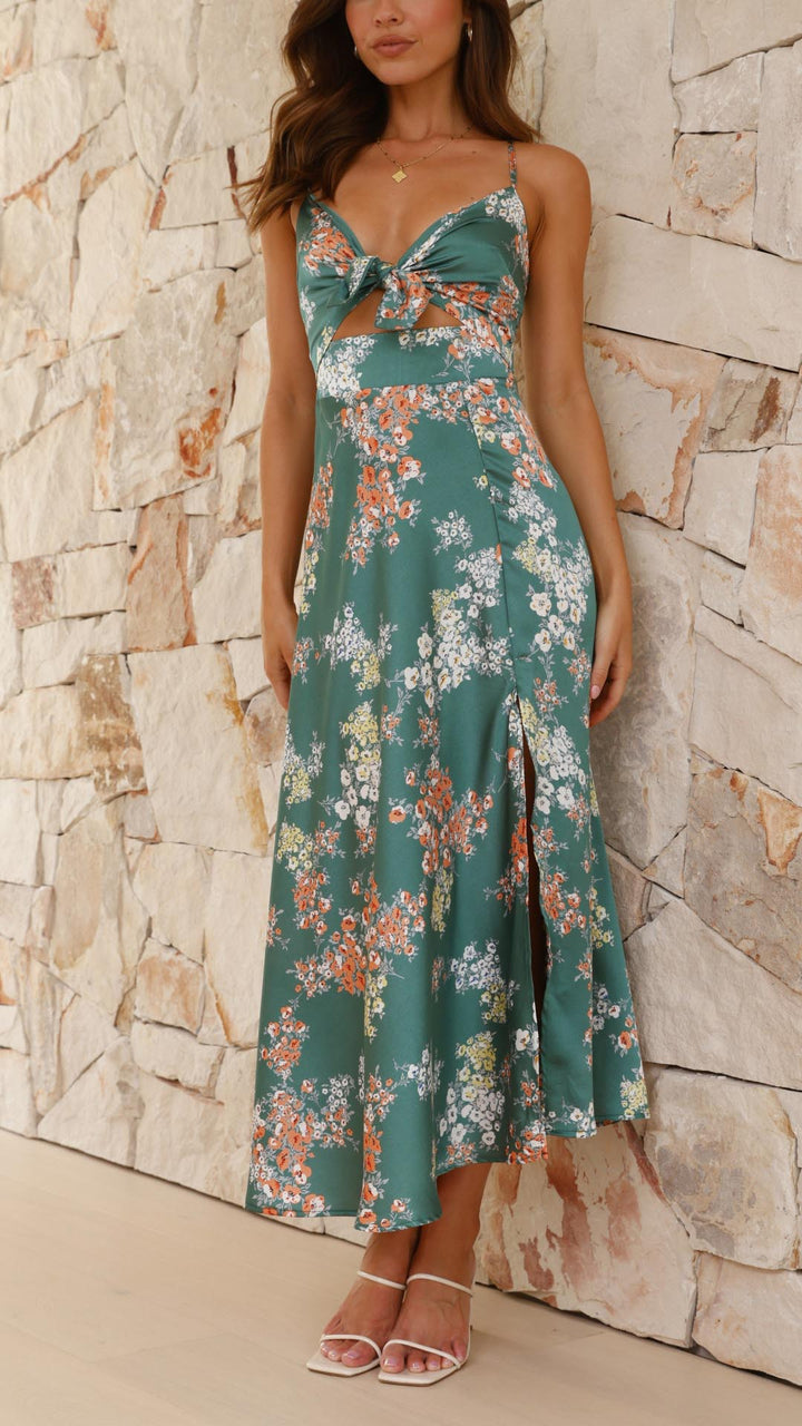 Myla | Floral Split Midi Dress