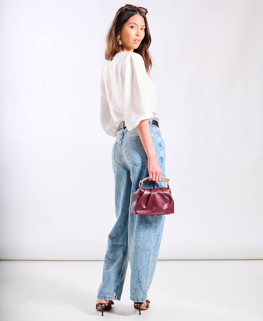 White Puff Sleeve Blouse