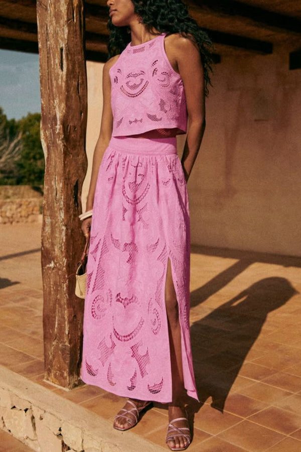 Moise™ | Women's Pink Lace Set