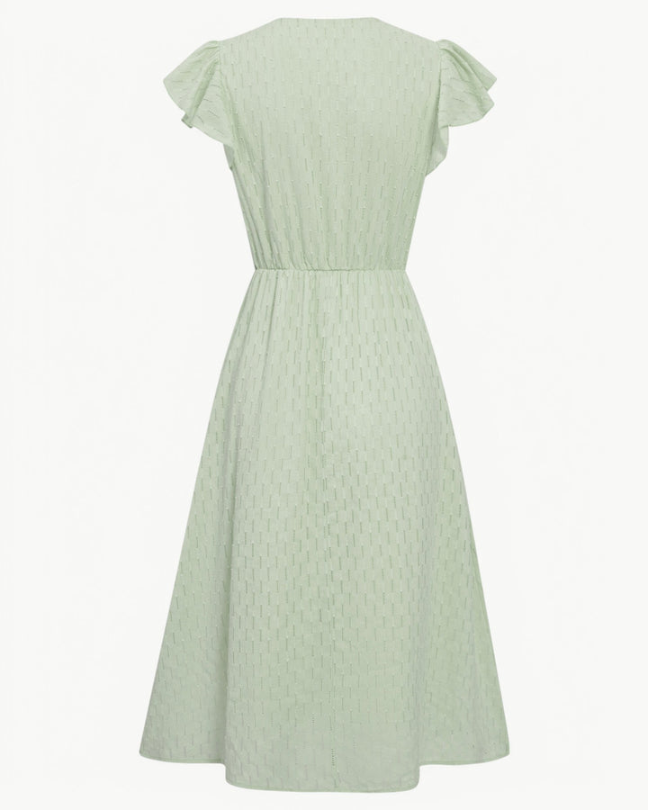Lara™ | Women’s Elegant Midi Dress with V-Neck