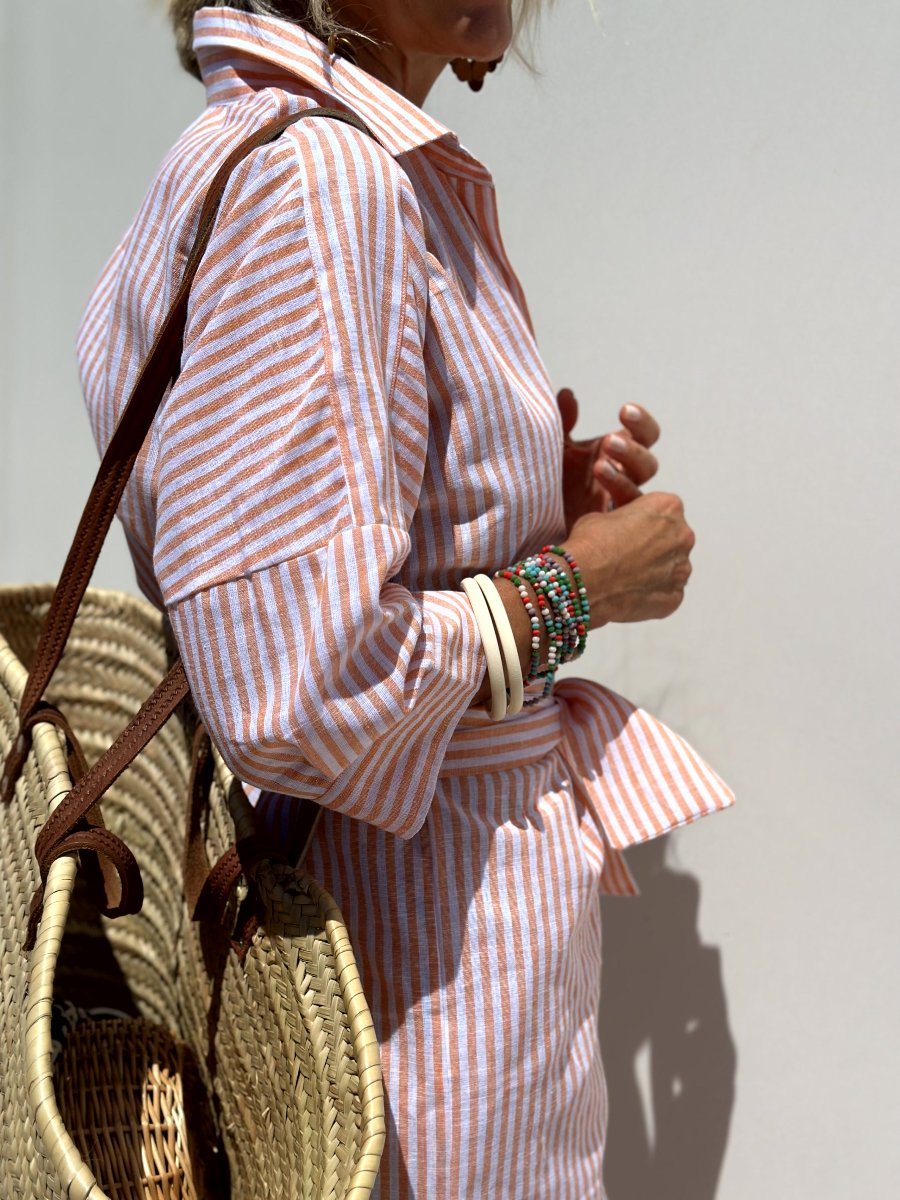 Colen™ | Classic Striped Shirt Dress