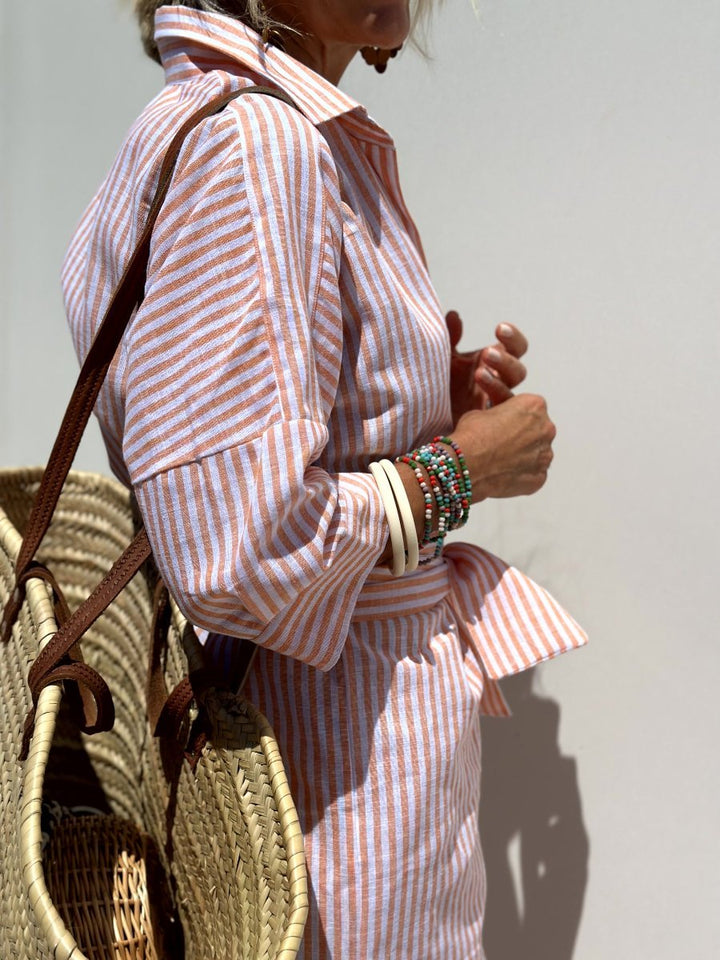 Colen™ | Classic Striped Shirt Dress