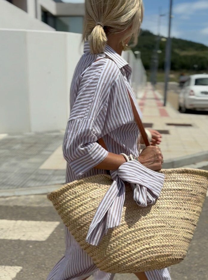 Colen™ | Classic Striped Shirt Dress