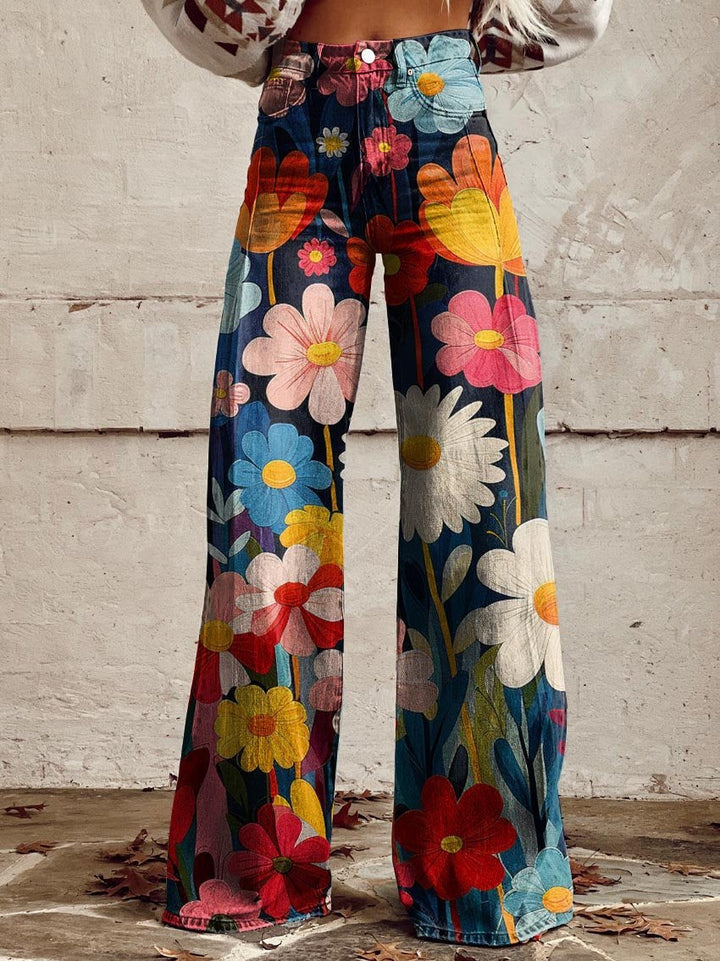 Brenna™ | Vintage Artistic Design Jeans