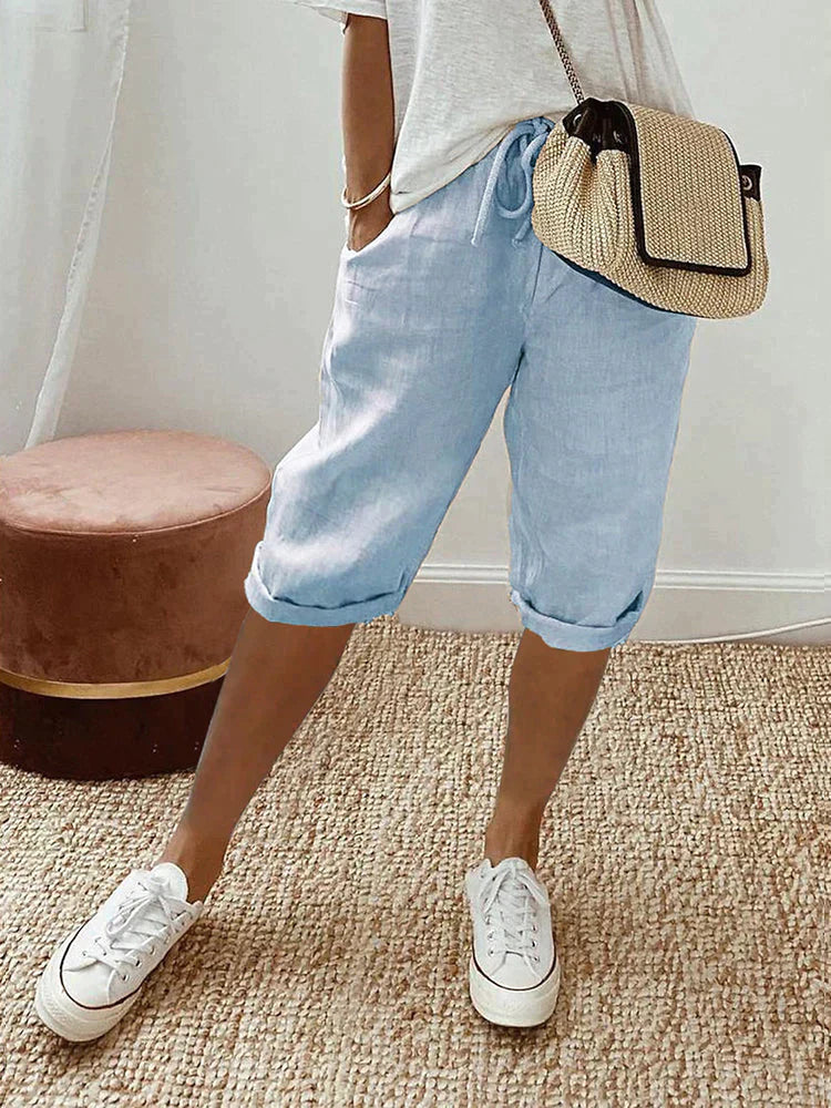 EMMA™ - Cotton-Linen Women's Shorts