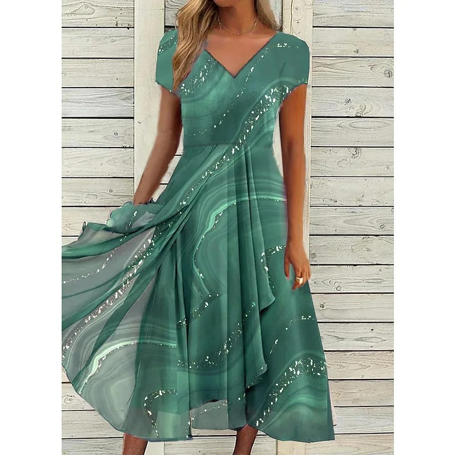 Naomi™ | Women’s V-Neck Midi Dress