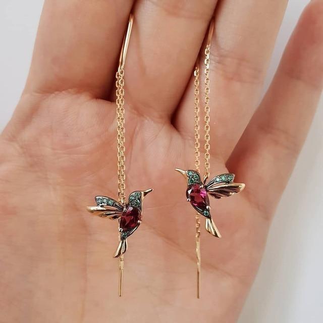 Lucy™ | Hummingbird Design Earrings