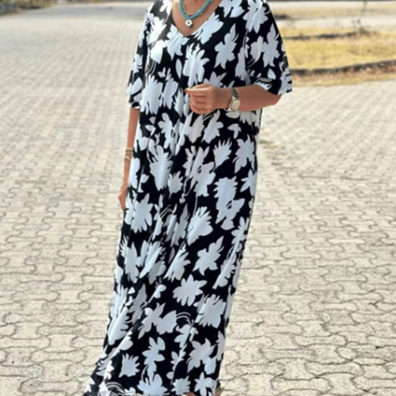Marianne™ – Flowing printed dress, comfort and style