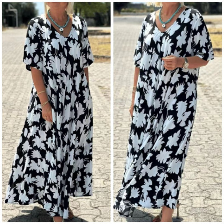 Marianne™ – Flowing printed dress, comfort and style